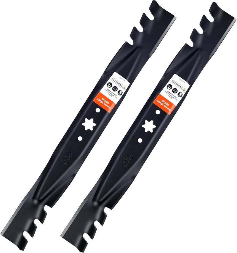 Grasscool 942-04308-X 942-04308 Mulching Blades with 6-Star Mounting Pattern for Troy Bilt Pony Bronco 42 inch Mower Cub Cadet XT1 XT2 LT42 LX42 ZT1-42 42'' Deck Zero Turn Lawn Tractor - Image 1